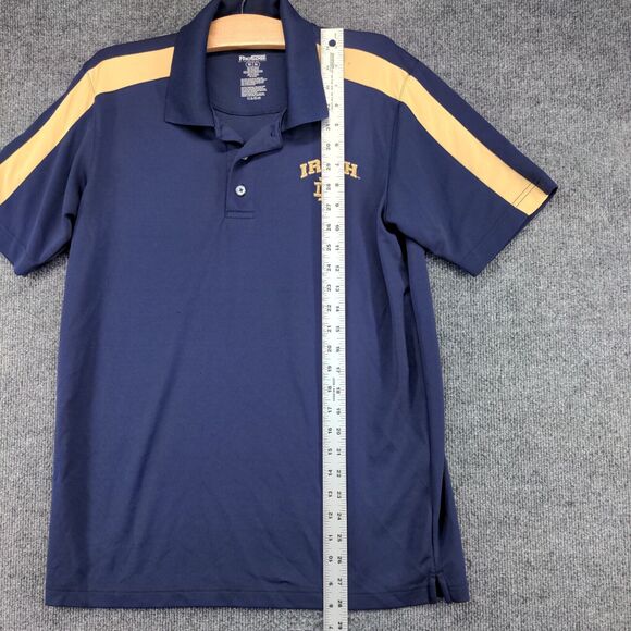 Pro Edge Men's Polo Shirt Blue Medium Short Sleeve Pullover Notre Dame Irish - Picture 12 of 14
